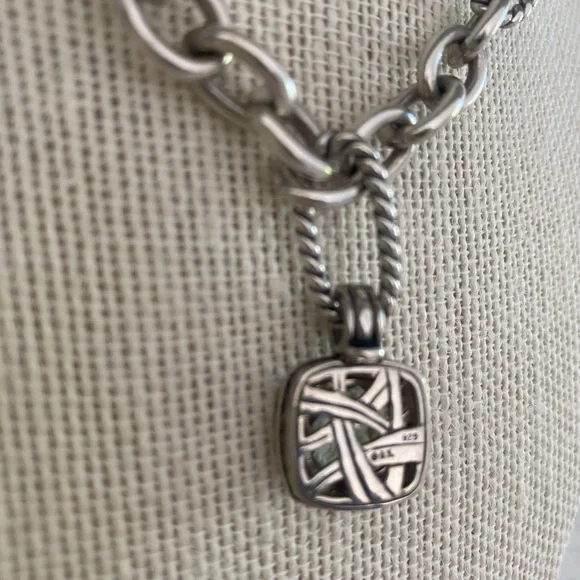 David Yurman Albion Prasiolite and Diamonds Enhancer - Picture 5 of 13